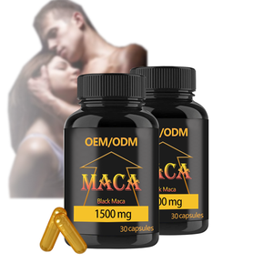 Cápsulas de Extracto de Maca Orgánica OEM 1500mg 30 Cápsulas Suplemento para Hombre Mejora la Resistencia Calidad Raíz de Maca Negra - Product Image 1
