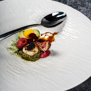 Assiette à dîner en céramique brève personnalisée salade de pâtes spaghetti ronde assiette de service à soupe de dessert sucrée vaisselle de fête de restaurant - Product Image 2