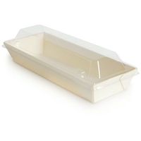 Boîte d'emballage en bois biodégradable pour pain et gâteaux, petit conteneur en bois pour bonbons et fruits avec couvercle transparent – Offre Spéciale