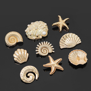 定制不规则纽扣贝壳海螺海星金属纽扣特殊形状定制锌合金金属柄纽扣衣服 - Product Image 2