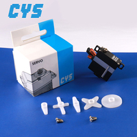 Servomoteur à engrenages en titane sans noyau CYS-S8204 à couple élevé 28g 6/10kg.cm pour hélicoptère et avion RC, pièces d'avion RC