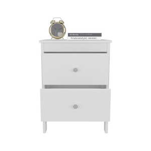 Comodino Schaefferstown bianco con cassetto portaoggetti per camera da letto - Product Image 4