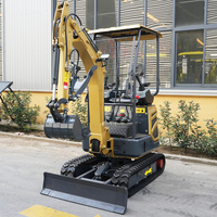 Mini-excavatrice EACHAN Euro 5, 1,8 tonne, engin de terrassement, micro-pelle, machine agricole, excavatrice hydraulique sur chenilles, petite pelle