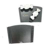 Outil de meulage diamanté EZ Change, segment à double denture personnalisé, bloc abrasif, disque abrasif pour béton, meuleuse HTC
