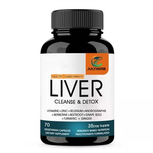 Julyherb meilleure qualité le nettoyage et la désintoxication du foie avec pissenlit chardon-Marie 60 capsules par bouteille - Product Image 1