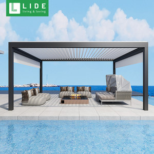 Pergola Bioclimatique Aluminium <strong>Toja</strong> Grid Pergola Steel Pergola - Product Image 1