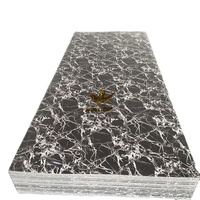 Feuille de marbre PVC 1220*2800*3mm et panneau de marbre artificiel étanche pour panneau mural intérieur