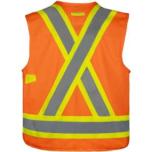 LX เสื้อผ้านิรภัยกันน้ำสะท้อนแสงออกแบบได้ตามต้องการเสื้อผ้าแบบมีกระดุมผ่าหลัง120ก. กระเป๋าแบบมีฝาปิดหลายช่อง - Product Image 2