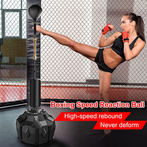 Freestanding Kick Boxing Punching Bag Custom Logo Free Standing <strong>Punchbag</strong> with Water or Sand Filling Made From PU PVC Material - Product Image 5