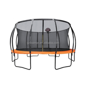 Trampoline d'extérieur pour enfants et adultes avec <span class=keywords><strong>filet</strong></span> de sécurité et rembourrage à ressort, 6/8/10/12/14/16/18ft - Product Image 1