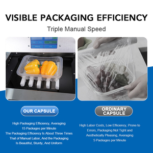 Máquina de envasado de alimentos con película por inducción inteligente, triple velocidad de envoltura manual para verduleros - Product Image 5