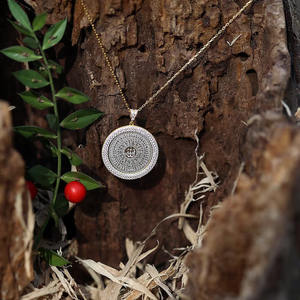 Personalizado con incrustaciones de circón islámico Eid árabe circón Pvd recubierto de acero inoxidable joyería de moda fina collares encanto Corán a prueba de agua - Product Image 6