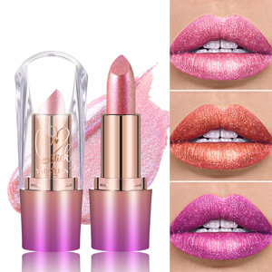 Kim Cương Long lanh môi dính Pearlescent môi trang điểm bảo hiểm tuyệt vời đa màu sáng son môi - Product Image 1