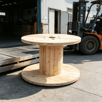 Bobines en bois massif de grand diamètre pour câbles électriques et fibres optiques, usage industriel