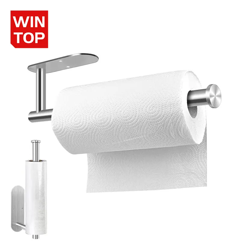 Kitchen Bathroom Toilet Wall Mounted Stainless Steel Tissue Roll Paper Towel Holder