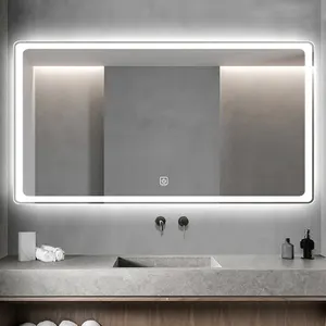 Contemporary electric lighted bathroom led mirror waterproof smart decorative mirror with lights