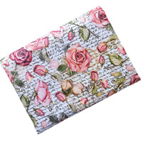 Vintage Main Ledger Fleurs Médiéval Chinois Palette Peinture Stylo Texte Tissu Pur Coton