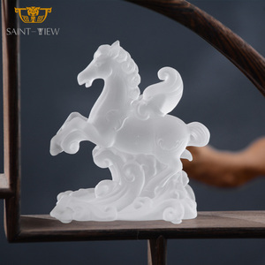 2026 Cristal Cheval Figurine Élégant Verre Art Décoratif Cheval Sculpture Décor À La <span class=keywords><strong>Maison</strong></span> Unique Idée Cadeau - Product Image 3