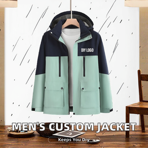 Chaqueta Deportiva de Invierno Personalizada para Hombre, con Capucha, Forro Polar, Impermeable y Resistente al Viento, Cierre Frontal con Cremallera, Logotipo Bordado - Product Image 2