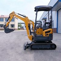 Mini-excavatrice sur chenilles de 2 tonnes avec moteur Kubota, norme EPA Euro 5, pour travaux de construction, de terrassement et agricoles, livraison gratuite