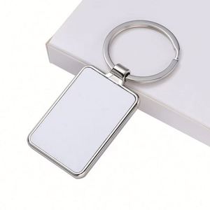 Wholesale Blank Sublimation Keyrings <b>Customized</b> Metal Heart Transfer Printing Keyholder DIY <b>Keychains</b> - Product Image 1