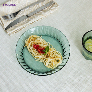 Custom Nordic High Foot Fruit Plate Eco-friendly Borosilicate Glass Coffee Table <strong>Tray</strong> for Soft Decorations <strong>Candy</strong> Snacks Display - Product Image 5