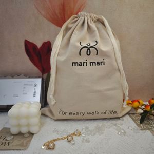 Bolsa de algodón personalizable con cordón para joyería, embalaje de regalo, bolsa antipolvo para ropa y dijes - Product Image 3