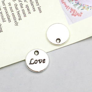 Customized Heart Shaped <strong>Charms</strong> Handmade Metal Pendant Made With love Label Carving DIY Jewelry Accessory <strong>Charm</strong> - Product Image 5