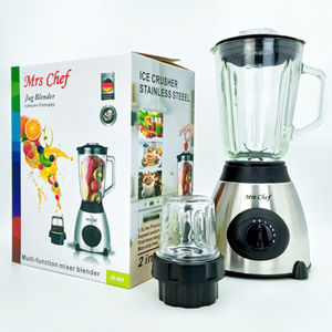 Mrs <span class=keywords><strong>Chef</strong></span> robot de cuisine Y66 petit appareil 1.5 litre bocal en verre 2-en-1 mixeur alimentaire - Product Image 5