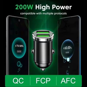Caricabatterie Auto USB 200W, Caricatore Rapido PD USB 3.0, Adattatore USB Tipo C per Ricarica Veloce di Telefoni iPhone, Xiaomi 17 15, Samsung, VIVO - Product Image 2