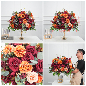 Handmade Real Touch Flower Ball <b>Table</b> Centerpiece Customized Wedding & Thanksgiving Event Decor Wholesale Artificial Flower Ball - Product Image 3