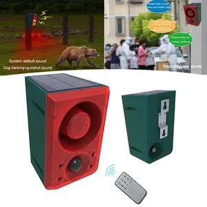 2022 High Power Wireless Infrared Induction Solar Alarm with Recording Function Motion Sensor Voice Recordable Reminder Player