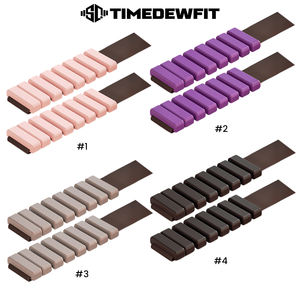 Poids de cheville LADYGLOW de marque, noirs, renforcés, 1lb/2lb/4lb, avec manchette blanche, pour femmes et enfants, entraînement en gros - Product Image 5