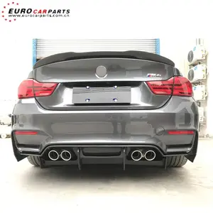 F82 M4 diffuser for F82 M4 2015-2017year F82 M4 PSM style carbon fiber diffuser with diffuser plate, side rear canard