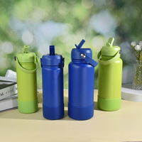 Logo personnalisé 12oz 18 oz 32 oz Camping en plein air 304 en acier inoxydable isolé sous vide gobelet bouteille d'eau chaude et froide à double usage
