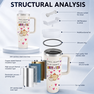 Custom Cartoon Pet Stainless Steel 40oz Double Wall Vacuum Insulated Tumbler with Handle and <b>Straw</b> BPA Free Leak-Proof - Product Image 4