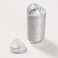 Barquettes à gâteau en aluminium et PP de formes variées avec couvercles transparents, mini-contenants jetables pour la cuisson, compatibles micro-ondes, qualité alimentaire, capacité 100 ml