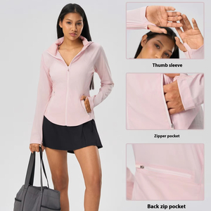 Veste d'été <span class=keywords><strong>anti</strong></span>-<span class=keywords><strong>UV</strong></span> pour <span class=keywords><strong>femme</strong></span>, coupe ajustée, à capuche, pour la protection solaire en extérieur - Product Image 1