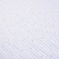 Beaded Tulle Fabrics New Arrival White Beaded Tulle Breathable Light 100% Polyester Embroidery Fabrics For Wedding