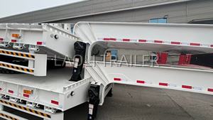 Semi-remorque africaine à 3 essieux, 60 <span class=keywords><strong>tonnes</strong></span>, en acier au carbone, plateau surbaissé avec pneus spéciaux 12R20 pour zones minières - Product Image 2