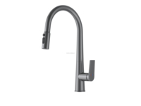 Robinet de cuisine moderne à poignée unique avec capteur de contact infrarouge or en acier inoxydable classique pour comptoir facile