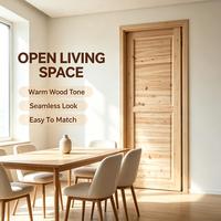 Light Commercial Solid Fir Solid Wood Interior Door Stable Anti Deformation Fir Timber Door