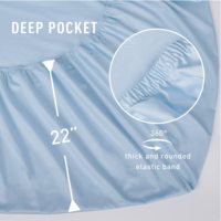 Juego de Sábanas Cloudland 100% Algodón Tejido 300 Hilos, 4 Piezas, con Fundas de Almohada con Logotipo Personalizado, Color Sólido, para Todas las Temporadas, Reutilizables