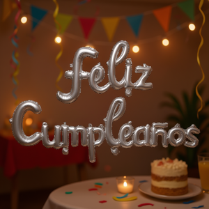 Set de Globos Plateados de Feliz Cumpleaños para Fiesta, 44x63cm 36x164cm, Letras Metálicas en Papel de Aluminio, Decoraciones para Fiesta de Cumpleaños - Product Image 2