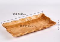Assiette rectangulaire en bois peinte à la main de style américain, écologique, pour la vaisselle de la fête de remise des diplômes