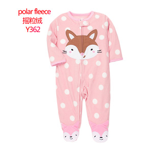 Vente en gros Combinaison <span class=keywords><strong>pyjama</strong></span> bébé chaude et confortable en molleton mignon avec dessin animé d'automne et d'hiver - Product Image 1
