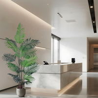 Palmier artificiel de luxe en faux Areca 5FT 6FT Moderne pour la décoration intérieure, le bureau, l'hôtel, écologique, résistant aux UV