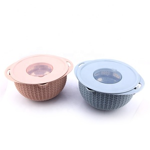 Multicolor Kitchen Round Drain Basket Plastic Stainless Steel Asphalt Basket for Household