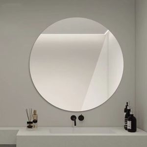 Round <strong>Mirror</strong> 20 Inch <strong>White</strong>/Black/Gold <strong>Circle</strong> Wall Stainless Steel Framed for Bedroom Bathroom Living Room - Product Image 1