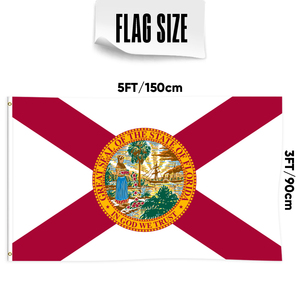 Bandera de <span class=keywords><strong>Florida</strong></span>, venta al por mayor, personalizada, bandera nacional de todos los países, 3x5 pies, colgante para exteriores, fibra de poliéster, entrega rápida personalizada - Product Image 3
